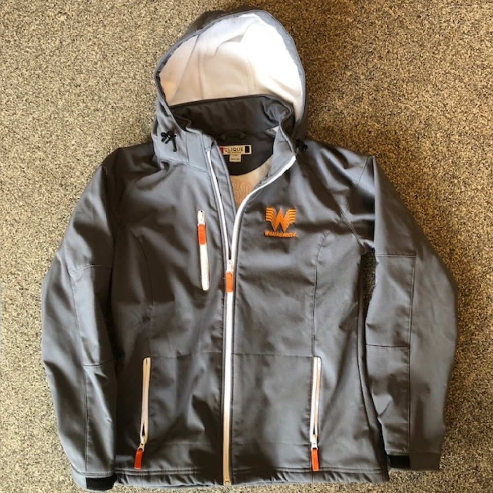 Clique Women's gray Jacket size large with removable hood